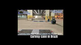 サイドスリップテスター、ローラーブレーキテスター、スピードメーターテスターを備えたブラジルのCartesyの新しいケース