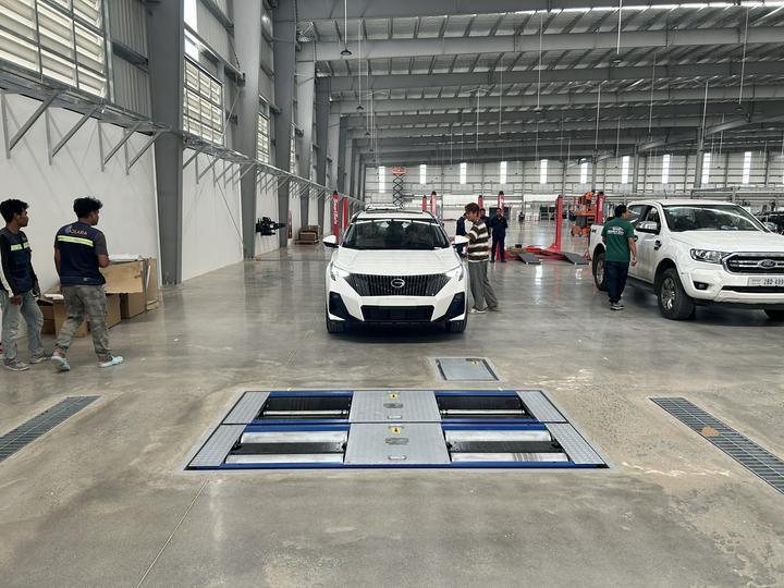 Cartesy ブランド CTGT-3-3C ローラートリニティ車両テストラインローラーブレーキテスター軸荷重付き軽車両用単板サイドスリップテスター